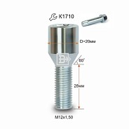 Болт M12x1.5 D20 S28 SH10R Zn конус Вектор 275110 Z